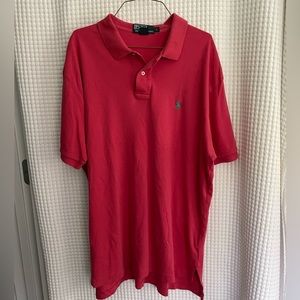 POLO by RALPH LAUREN Men’s Pink polo shirt. Size L.